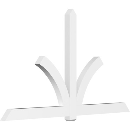 Ekena Millwork Redmond Architectural Grade PVC Gable Bracket, 108"W x 63"H x 4"D x 6"F, 14/12 Pitch GBP108X63X0406RED00